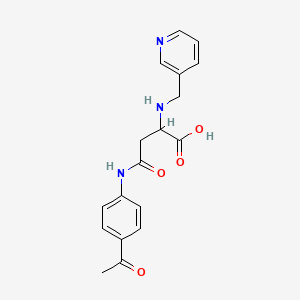 molecular formula C18H19N3O4 B14157883 N-(4-acetylphenyl)-N~2~-(pyridin-3-ylmethyl)asparagine CAS No. 1261351-48-7