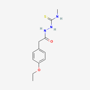 molecular formula C12H17N3O2S B14157890 1-[[2-(4-Ethoxyphenyl)acetyl]amino]-3-methylthiourea CAS No. 351441-13-9