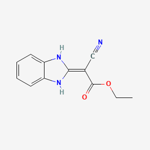 molecular formula C12H11N3O2 B14157909 Ethyl 2-cyano-2-(1,3-dihydrobenzimidazol-2-ylidene)acetate CAS No. 59591-86-5