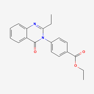 molecular formula C19H18N2O3 B14157934 Ethyl 4-(2-ethyl-4-oxoquinazolin-3-yl)benzoate CAS No. 68100-68-5