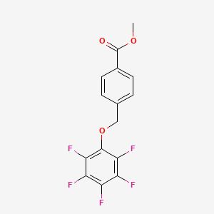 molecular formula C15H9F5O3 B14157963 Methyl 4-[(2,3,4,5,6-pentafluorophenoxy)methyl]benzoate CAS No. 406470-61-9