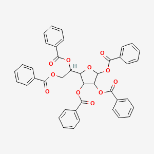 molecular formula C41H32O11 B14157977 1,2,3,5,6-Penta-o-benzoylhexofuranose CAS No. 40031-15-0