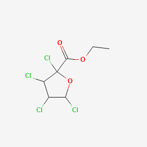 molecular formula C7H8Cl4O3 B14158008 Ethyl 2,3,4,5-tetrachlorotetrahydro-2-furoate CAS No. 4301-38-6