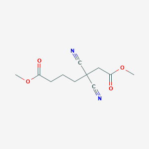 molecular formula C11H14N2O4 B14158015 Dimethyl 3,3-dicyanoheptanedioate 