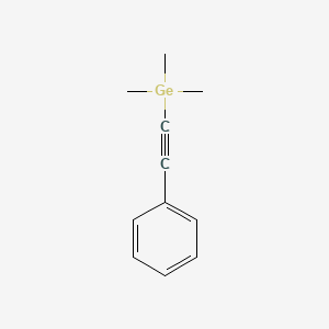 molecular formula C11H14Ge B14158055 Acetylene, 1-phenyl-2-trimethylgermyl- CAS No. 4131-47-9