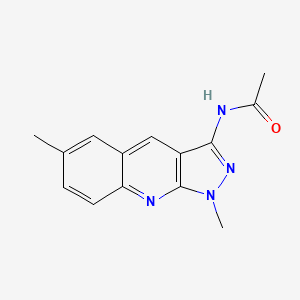 molecular formula C14H14N4O B14158229 N-(1,6-dimethylpyrazolo[3,4-b]quinolin-3-yl)acetamide CAS No. 714252-84-3