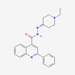 molecular formula C23H24N4O B14158255 N'-(1-ethylpiperidin-4-ylidene)-2-phenylquinoline-4-carbohydrazide CAS No. 350988-36-2