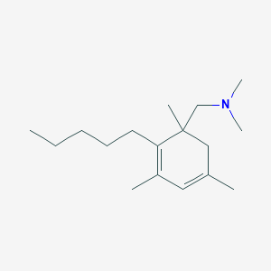 molecular formula C17H31N B14158294 n,n-Dimethyl-1-(1,3,5-trimethyl-2-pentylcyclohexa-2,4-dien-1-yl)methanamine CAS No. 6265-33-4