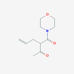 molecular formula C11H17NO3 B14158309 Morpholine, 4-(2-acetyl-1-oxo-4-pentenyl)- CAS No. 4383-70-4