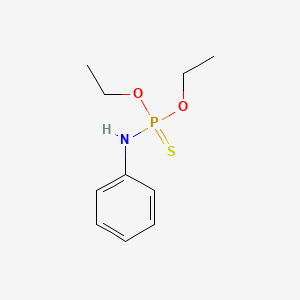 molecular formula C10H16NO2PS B14158315 Phosphoramidothioic acid, phenyl-, O,O-diethyl ester CAS No. 3694-54-0