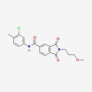 molecular formula C20H19ClN2O4 B14158428 N-(3-chloro-4-methylphenyl)-2-(3-methoxypropyl)-1,3-dioxo-2,3-dihydro-1H-isoindole-5-carboxamide CAS No. 356090-88-5