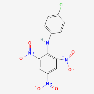 molecular formula C12H7ClN4O6 B14158440 N-(4-Chlorophenyl)-2,4,6-trinitroaniline CAS No. 34749-63-8