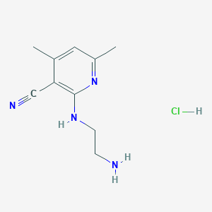 2-(2-Aminoethylamino)-4,6-dimethylnicotinonitrile hydrochloride