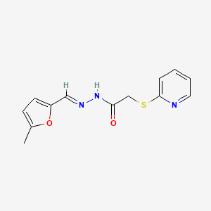 molecular formula C13H13N3O2S B14158471 N'-[(E)-(5-methylfuran-2-yl)methylidene]-2-(pyridin-2-ylsulfanyl)acetohydrazide 