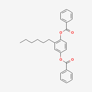 molecular formula C26H26O4 B14158525 2-Hexylbenzene-1,4-diyl dibenzoate CAS No. 4197-74-4