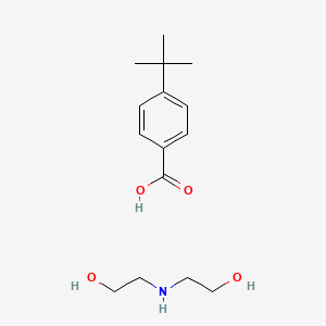 molecular formula C15H25NO4 B14158526 Diethanolamine, p-tert-butylbenzoate salt CAS No. 67584-64-9