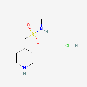 molecular formula C7H17ClN2O2S B1415863 N-Methyl-1-(piperidin-4-yl)methanesulfonamide hydrochloride CAS No. 2059938-21-3
