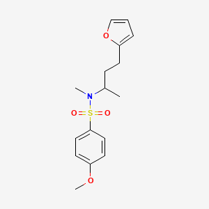 molecular formula C16H21NO4S B14158636 N-[4-(furan-2-yl)butan-2-yl]-4-methoxy-N-methylbenzenesulfonamide CAS No. 877802-06-7