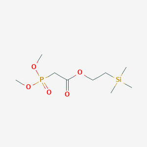 molecular formula C9H21O5PSi B14158691 Acetic acid, (dimethoxyphosphinyl)-, 2-(trimethylsilyl)ethyl ester CAS No. 89121-12-0