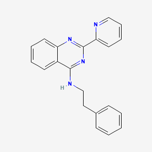 molecular formula C21H18N4 B14158704 Phenethyl-(2-pyridin-2-yl-quinazolin-4-yl)-amine CAS No. 586984-06-7