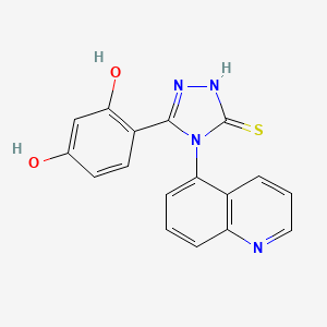 molecular formula C17H12N4O2S B14158747 4-[4-(quinolin-5-yl)-5-sulfanyl-4H-1,2,4-triazol-3-yl]benzene-1,3-diol CAS No. 888215-20-1