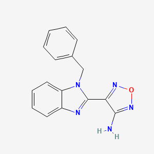 molecular formula C16H13N5O B14158767 4-(1-Benzyl-1H-benzimidazol-2-yl)-1,2,5-oxadiazol-3-amine CAS No. 293760-30-2