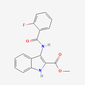 molecular formula C17H13FN2O3 B14158794 methyl 3-[(2-fluorobenzoyl)amino]-1H-indole-2-carboxylate CAS No. 383904-36-7