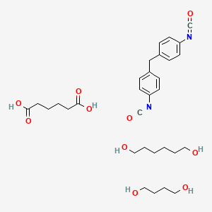 molecular formula C31H44N2O10 B14158797 Butane-1,4-diol; hexanedioic acid; hexane-1,6-diol; 1-isocyanato-4-[(4-isocyanatophenyl)methyl]benzene 