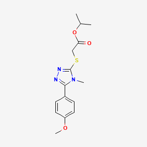 molecular formula C15H19N3O3S B14158838 Propan-2-yl 2-[[5-(4-methoxyphenyl)-4-methyl-1,2,4-triazol-3-yl]sulfanyl]acetate CAS No. 4790-65-2