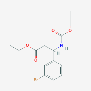 Ethyl 3-(3-bromophenyl)-3-[(tert-butoxycarbonyl)amino]propanoate