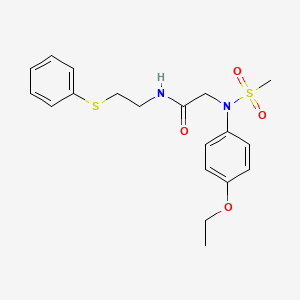 molecular formula C19H24N2O4S2 B14158862 N~2~-(4-ethoxyphenyl)-N~2~-(methylsulfonyl)-N-[2-(phenylsulfanyl)ethyl]glycinamide CAS No. 5732-55-8