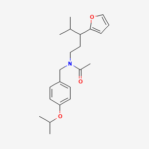 molecular formula C22H31NO3 B14158911 N-[3-(furan-2-yl)-4-methylpentyl]-N-[(4-propan-2-yloxyphenyl)methyl]acetamide CAS No. 900261-82-7