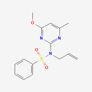 molecular formula C15H17N3O3S B14158932 N-Allyl-N-(4-methoxy-6-methyl-pyrimidin-2-yl)-benzenesulfonamide CAS No. 337346-92-6