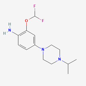 2-(Difluoromethoxy)-4-[4-(propan-2-yl)piperazin-1-yl]aniline