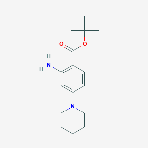 molecular formula C16H24N2O2 B1415897 tert-Butyl 2-amino-4-(piperidin-1-yl)benzoate CAS No. 2138093-67-9