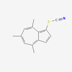 molecular formula C14H13NS B14158986 4,6,8-Trimethylazulen-1-yl thiocyanate CAS No. 3558-77-8