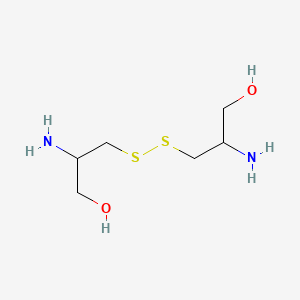 molecular formula C6H16N2O2S2 B14159081 2,7-Diamino-4,5-dithia-1,8-octanediol CAS No. 505-00-0