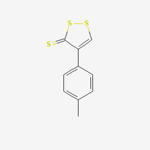 molecular formula C10H8S3 B14159096 4-(4-Methylphenyl)dithiole-3-thione CAS No. 3467-29-6