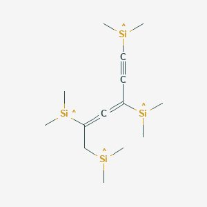 molecular formula C14H26Si4 B14159165 Silane, 3,4-hexadien-1-yne-1,3,5,6-tetrayltetrakis[dimethyl- 