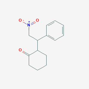 molecular formula C14H17NO3 B14159180 Cyclohexanone, 2-(2-nitro-1-phenylethyl)- CAS No. 4591-64-4