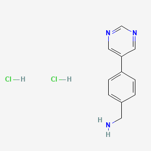 [4-(5-Pyrimidinyl)phenyl]methanamine dihydrochloride