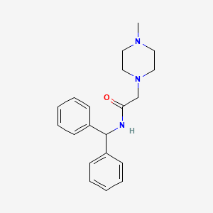 molecular formula C20H25N3O B14159313 N-(Diphenylmethyl)-4-methyl-1-piperazineacetamide CAS No. 37390-28-6