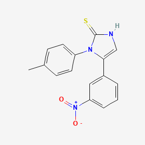 1-(4-Methylphenyl)-5-(3-nitrophenyl)-1H-imidazole-2-thiol