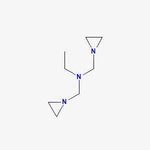 molecular formula C8H17N3 B14159405 Aziridine, 1,1'-((ethylimino)dimethylene)bis- CAS No. 3974-85-4