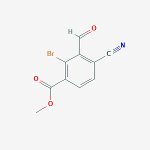 molecular formula C10H6BrNO3 B1415942 Methyl 2-bromo-4-cyano-3-formylbenzoate CAS No. 1805104-77-1