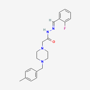 molecular formula C21H25FN4O B14159452 N'-[(E)-(2-fluorophenyl)methylidene]-2-[4-(4-methylbenzyl)piperazin-1-yl]acetohydrazide 