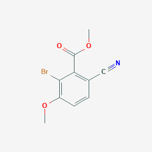 molecular formula C10H8BrNO3 B1415948 Methyl 2-bromo-6-cyano-3-methoxybenzoate CAS No. 1805491-05-7