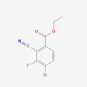 molecular formula C10H7BrFNO2 B1415949 Ethyl 4-bromo-2-cyano-3-fluorobenzoate CAS No. 1804387-59-4
