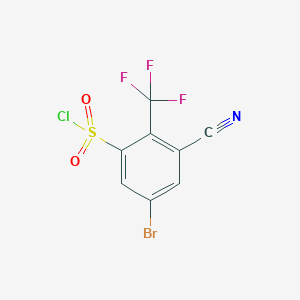 5-Bromo-3-cyano-2-(trifluoromethyl)benzenesulfonyl chloride