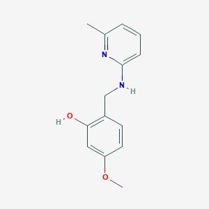 molecular formula C14H16N2O2 B14159577 5-Methoxy-2-[[(6-methylpyridin-2-yl)amino]methyl]phenol CAS No. 732251-28-4